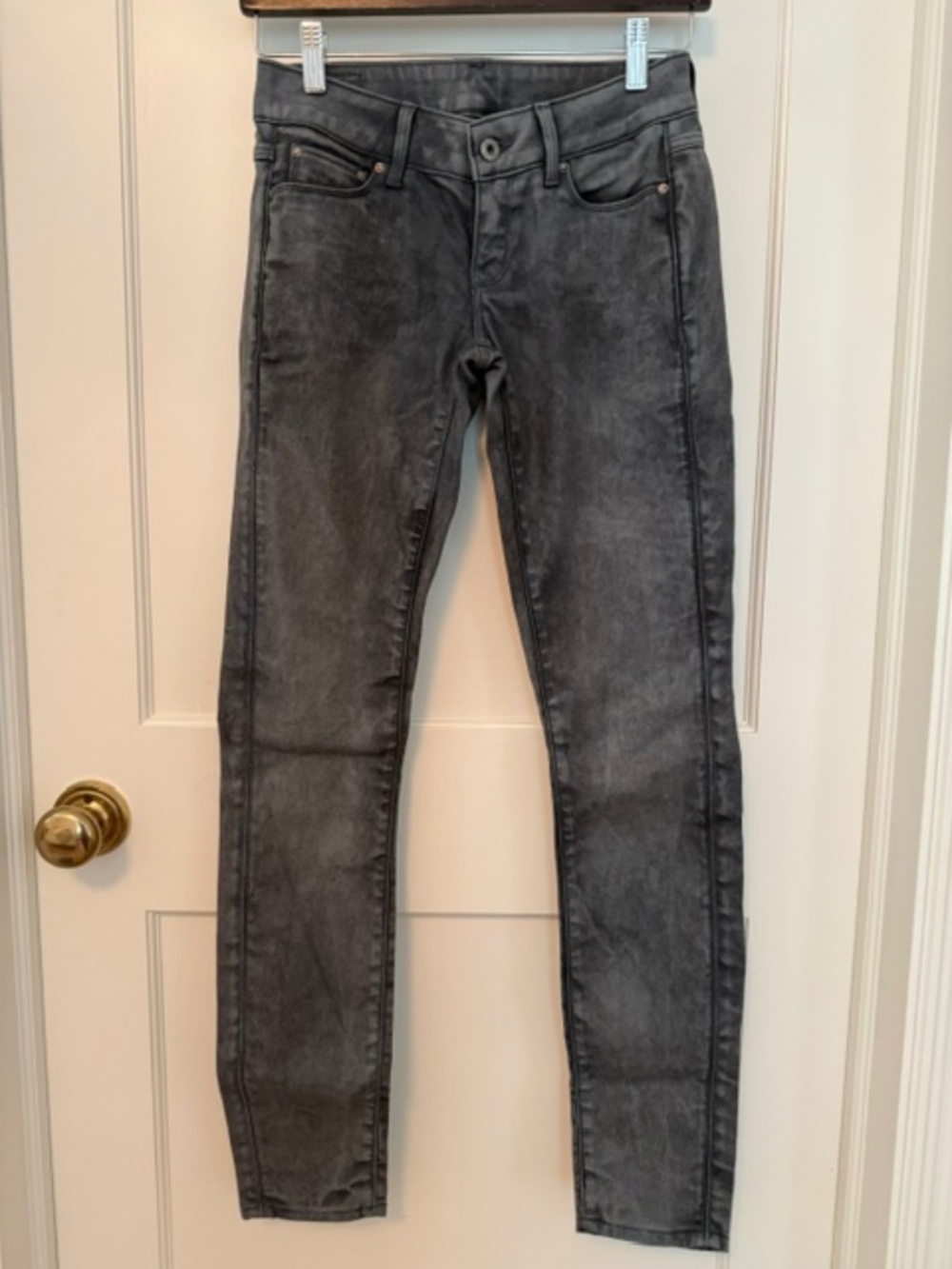 G-STAR RAW Dark Gray Acid Wash Skinny Jeans Size 25 EUC
